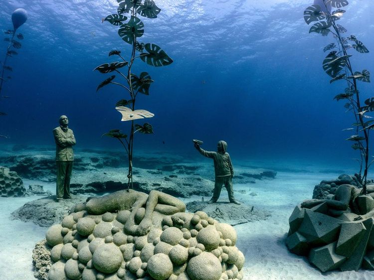 Museum Underwater di Siprus, Ada Hutan Bawah Laut hingga Patung Manusia