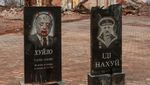 Batu Nisan Bergambar Presiden Putin Muncul di Kota Ini