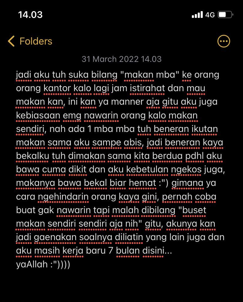Curhat netizen bekal makanannya dihabiskan teman kerja karena basa-basi tawarkan makanan