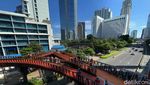 H-1 Ramadan, Jalan Sudirman-Thamrin Lancar Jaya