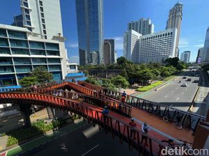 Jalan Jenderal Sudirman Jakarta Pagi Ini Ramai Lancar