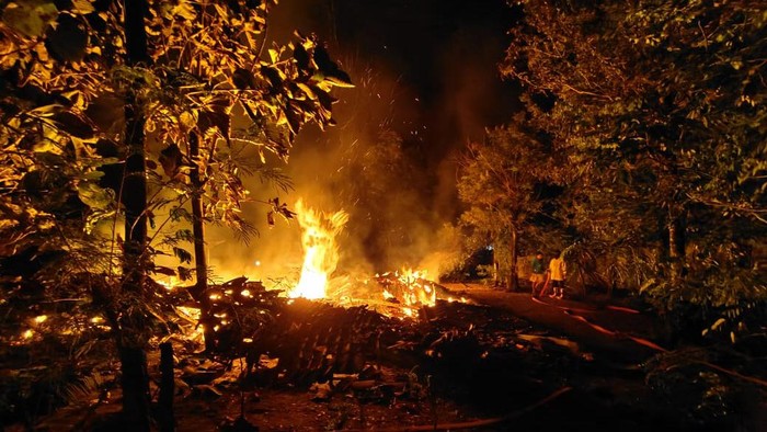 Kebakaran di Wonogiri, satu rumah ludes terbakar, Sabtu (2/4/2022)
