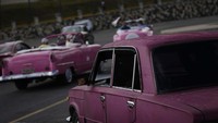 Sebuah mobil antik Lada buatan Rusia, diparkir di Havana, Kuba, Jumat, 1 April 2022.