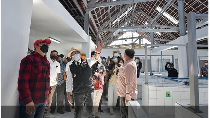 Pasar Lembursitu saat diresmikan Gubernur Jabar Ridwan Kamil.