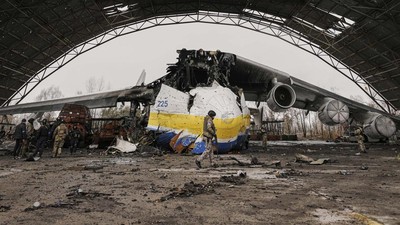 Penampakan Pesawat Terbesar di Dunia yang Hancur Diserang Rusia
