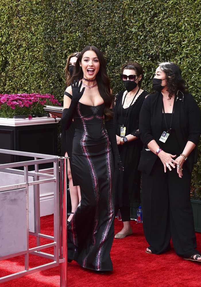 64th Annual Grammy Awards - Arrivals Olivia Rodrigo arrives at the 64th Annual Grammy Awards at the MGM Grand Garden Arena on Sunday, April 3, 2022, in Las Vegas. (Photo by Jordan Strauss/Invision/AP)