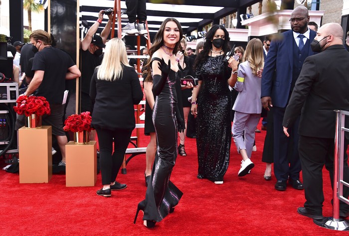 64th Annual Grammy Awards - Arrivals Olivia Rodrigo arrives at the 64th Annual Grammy Awards at the MGM Grand Garden Arena on Sunday, April 3, 2022, in Las Vegas. (Photo by Jordan Strauss/Invision/AP)