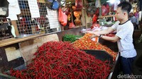 Kemudian harga cabai rawit hijau adalah Rp 55.250/kg. 