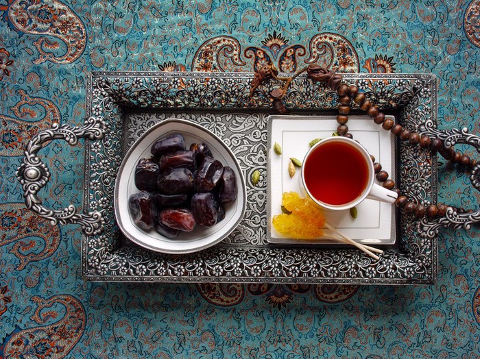 Iftar or Fatoor is the evening meal with which Muslims end their daily Ramadan fast at sunset