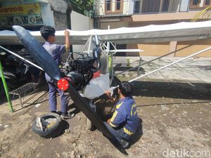 Pesawat Rakitan Karya Warga Cianjur Ini Mengandalkan Tenaga 2 Motor