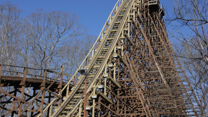 Roller coaster kayu The Beast Roller coaster kayu The Beast
