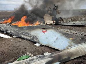 Penampakan Jet Tempur Su-35 Rusia Hancur Lebur Usai Ditembak Ukraina