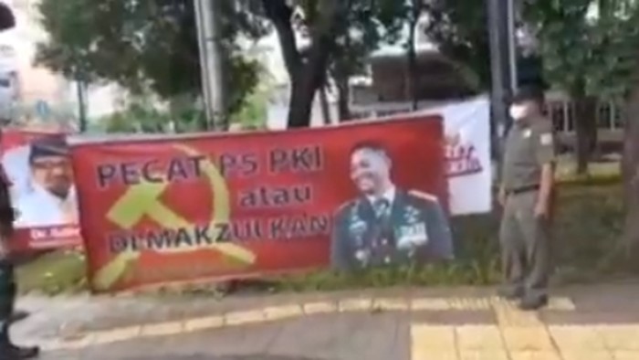 Viral Spanduk Panglima TNI Jenderal Andika.