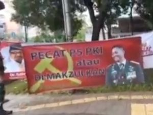 Koramil Copot Spanduk Pecat Panglima TNI PKI di Jakpus