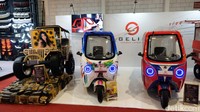 Gelis turut meramaikan IIMS 2022 dengan Gelis 300 Turbo, All New Gelis, serta Mini Jeep EV di hall B1 JIExpo Kemayoran, Jakarta Pusat.