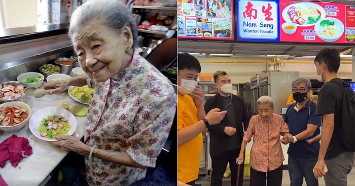 Disambut Meriah! Nenek 92 Tahun Ini Kembali Buka Kedai Mie Usai Cuti