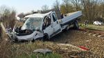 Gerbong Kereta Terlempar Gegara Tabrakan dengan Mobil Pick-up