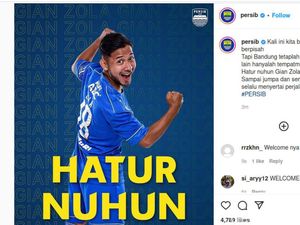 Resmi! Gian Zola Berpisah dengan Persib