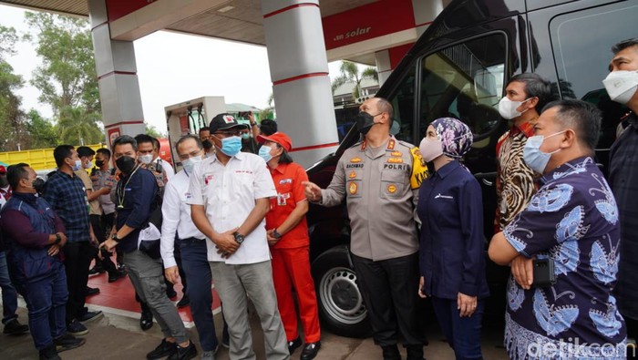 Dirut Pertamina pastikan stok BBM di Jambi aman.