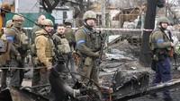 Tentara Ukraina berhasil menguasai Bucha setelah terjadi baku tembak.