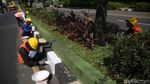Separator Jalan Cut Mutia Dicat Ulang, Lebih Terlihat Pengendara