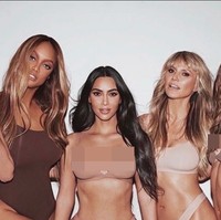 ‘Fits Everybody’ dipilih menjadi tema kampanye untuk koleksi lingerie terbaru SKIMS milik Kim Kardashian. Tyra Banks, Alessandra Ambrosio, Heidi Klum dan Candice Swanepoel dipilih jadi modelnya. Foto: Instagram/@kimkardashian