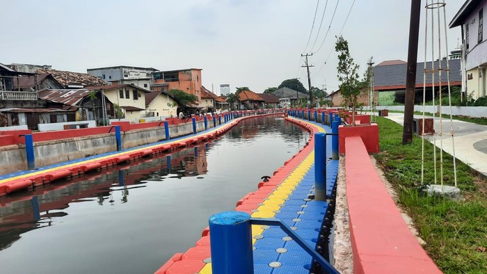 Potret Sekanak Lambidaro, anak Sungai Musi yang disulap jadi destinasi wisata baru di Palembang. (Foto: Prima Syahbana)