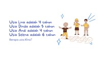Coba kamu perhatikan setiap usia anak-anak tersebut!