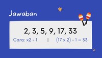 Kamu perlu melakukan perkalian dahulu setelah itu kurangi dengan angka 1.