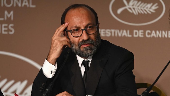 CANNES, FRANCE - JULY 17: Asghar Farhadi, winner of the Grand Prix Ex-Aequo for A Hero, attends the closing ceremony press conference during the 74th annual Cannes Film Festival on July 17, 2021 in Cannes, France. (Photo by Kate Green/Getty Images)