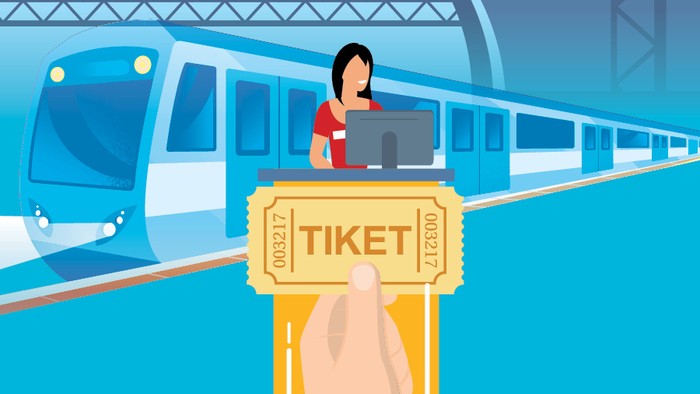 Infografis aturan tiket kereta batal uang kembali 100%