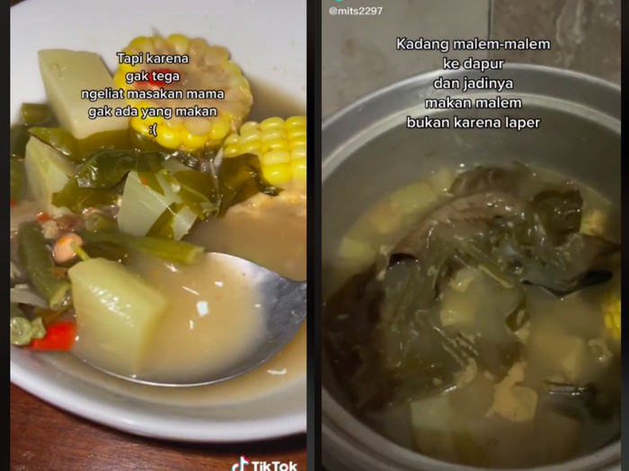Makan masakan ibu