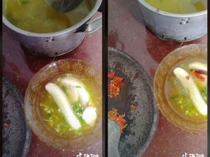 Sindir Pernyataan Maruf Amin, Wanita Ini Makan Soto pakai 2 Pisang Pengganti Nasi