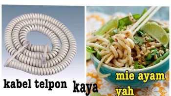 Kabel telepon seperti mie ayam. Foto: Twitter
