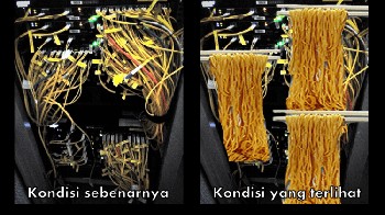 Kabel optik malah mirip mie.Foto: Twitter