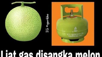Tabung gas melon. Foto: Twitter