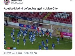 Kocak! Meme Parkir Bus Atletico Lawan Manchester City