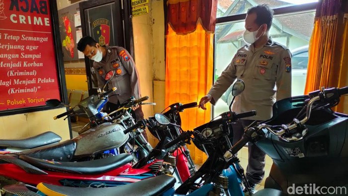 Motor pelaku balap liar yang diamankan polisi