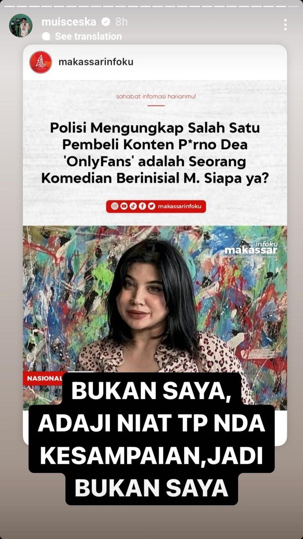 Muis Ceska bantah beli konten Dea OnlyFans