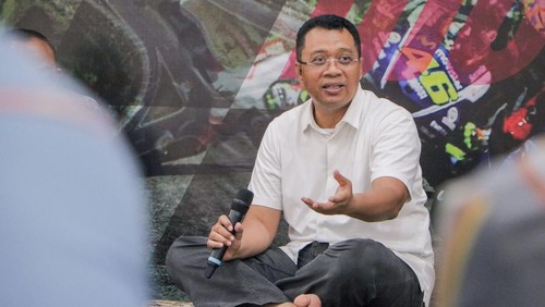 Kepala Dinas Pekerjaan Umum dan Penataan Ruang (PUPR) NTB, Ridwansyah saat memberikan keterangan persiapan even MXGP ke-12