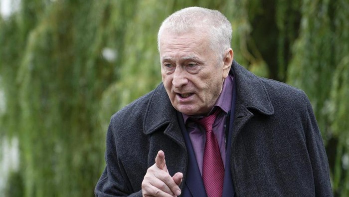 FILE Russian Liberal Democratic Party leader Vladimir Zhirinovsky speaks during a meeting with animal rights activists in a park in Moscow, Russia, Sept. 9, 2021. On Wednesday, April 6, 2022 State Duma speaker Vyacheslav Volodin said that Zhirinovsky, who has been the head of Russias nationalist Liberal Democratic Party for three decades, died at the age of 75. (AP Photo/Pavel Golovkin, File)