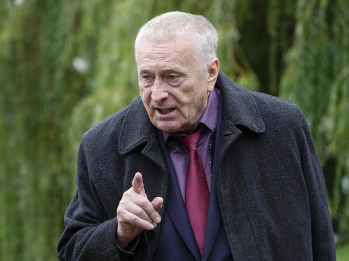 FILE Russian Liberal Democratic Party leader Vladimir Zhirinovsky speaks during a meeting with animal rights activists in a park in Moscow, Russia, Sept. 9, 2021. On Wednesday, April 6, 2022 State Duma speaker Vyacheslav Volodin said that Zhirinovsky, who has been the head of Russias nationalist Liberal Democratic Party for three decades, died at the age of 75. (AP Photo/Pavel Golovkin, File)