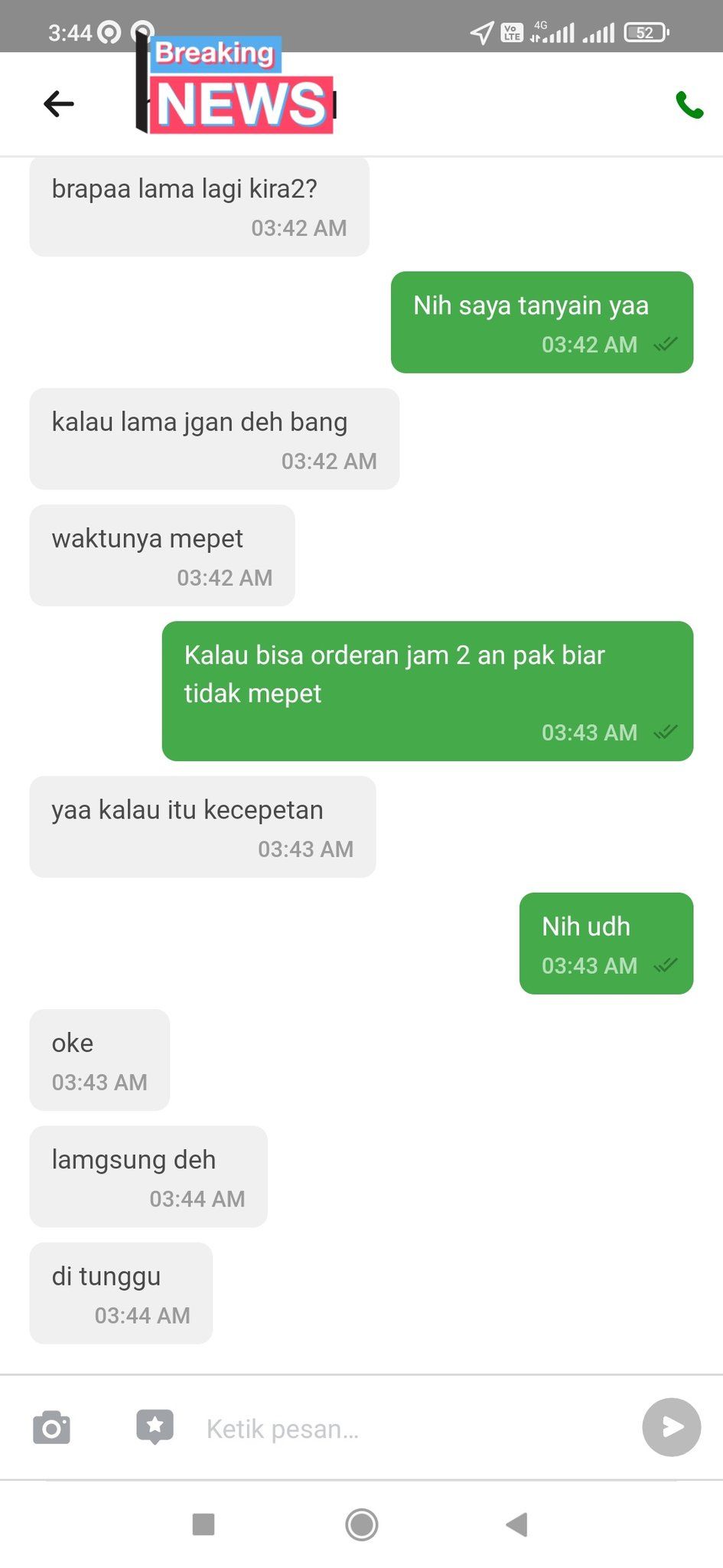 Driver Ojol Curhat Kesal Karena Disuruh Buru-buru Saat dapat Pesanan Pelanggan Sudah Mendekati Waktu Imsak.