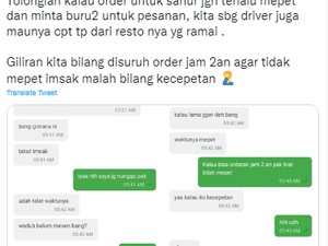 Order Makanan Saat Dekat Imsak, Ojol Ini Kesal Disuruh Buru-buru