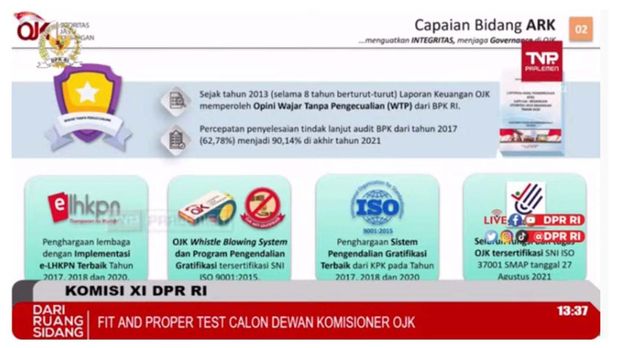 Paparan Calon Anggota Dewan Komisioner OJK Hidayat Prabowo