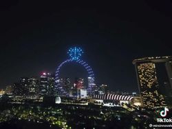 Potret Spektakuler Lamar Kekasih Pakai 150 Drone