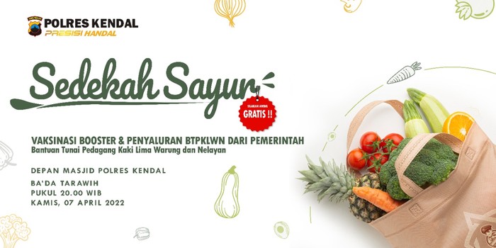 Kegiatan Sedekah Sayur di Polres Kendal.