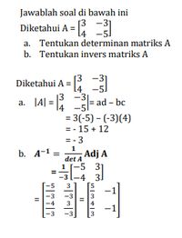 Pengertian, Konsep, Sifat, Dan Istilah-Istilah Di Dalam Invers Matriks