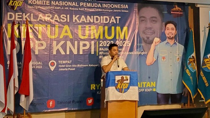 Kepeduliannya terhadap pemuda dan organisasi yang membuat sosok pria bernama Muhammad Ryano Satrya Panjaitan ikut dalam bursa calon Ketua Umum Komite Nasional Pemuda Indonesia (KNPI). 

Pengusaha muda ini juga mendaftar sebagai calon Ketua Umum KNPI periode 2022-2026.