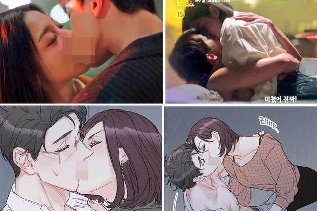 Dalam episode enam A Business Proposal, Jin Young Seo yang mabuk mencium tetangganya Cha Sung Hoon. Keduanya berakhir di apartemen sekretaris Kang Tae Mu itu dan beradegan panas. Foto: Instagram